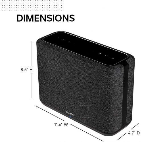  Denon Home 250 Wireless Speaker (2020 Model) HEOS Built-in, Alexa Built-in, AirPlay 2, and Bluetooth Compact Design Black