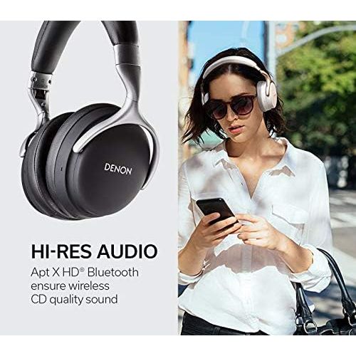  [아마존베스트]Denon AH-GC30 Wireless Over-Ear Headphones with Noise Cancelling (ANC), Bluetooth, Hi-Res, Microphone, 20 Hours Battery Life, Black