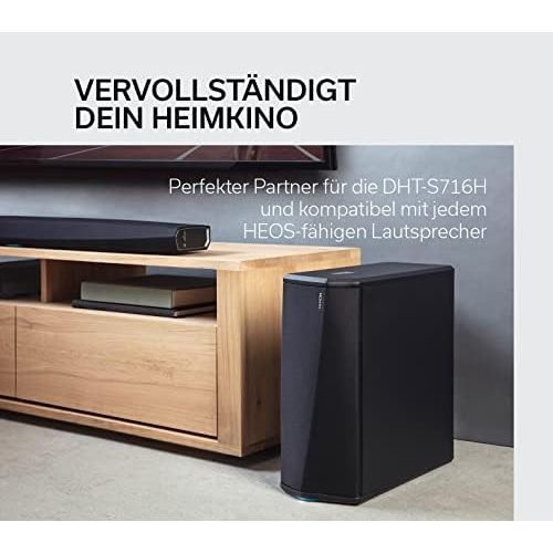  Denon DSW 1H Wireless Subwoofer (WLAN, HEOS, 2x 5.25 Inch Drivers, Class D Amplification, App Control)