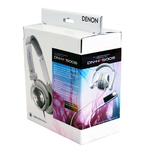  Denon DJ DN-HP500S | Comfortable Full-Size Supra-Aural On-Ear Dynamic DJ Headphones (White40mm1300mW)