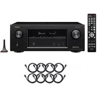 Denon AVR-X3400H 7.2CH 4K Ultra HD AV Receiver with Built-in HEOS Wireless Multi-Room Audio Technology and Alexa Voice Control Included 8 HDMI Cables