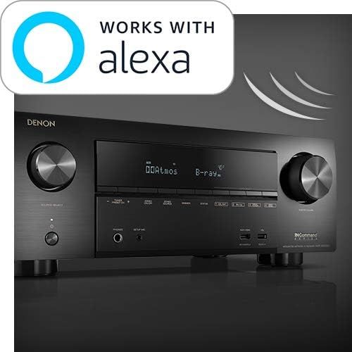  Denon AVR-X2500 Receiver - HDR10, 3D video support | 7.2 Channel (95W per channel) 4K Ultra HD Video | Home Theater Dolby Surround Sound | Music Streaming System with Alexa Control