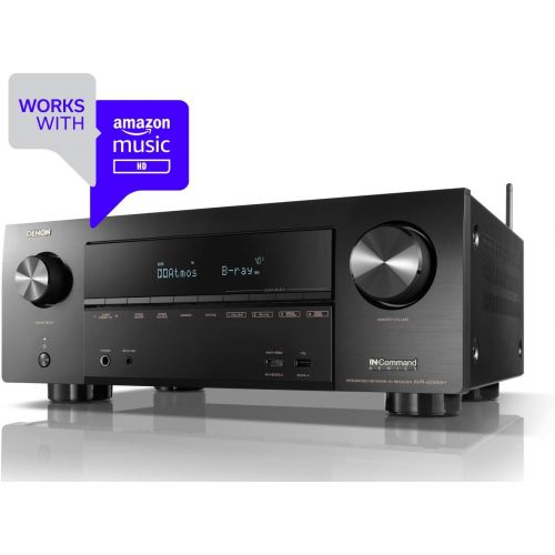  Denon AVR-X2500 Receiver - HDR10, 3D video support | 7.2 Channel (95W per channel) 4K Ultra HD Video | Home Theater Dolby Surround Sound | Music Streaming System with Alexa Control