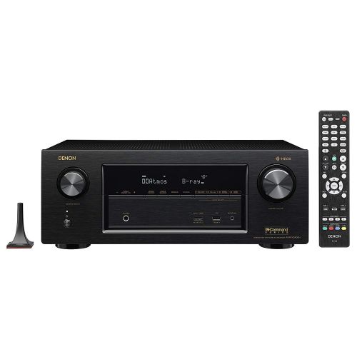  Denon AVR-X2400H 7.2 Channel Full 4K Ultra HD AV Receiver with Wi-Fi, Dolby Atmos, DTS:X, and HEOS + Monster Home Theater Accessory Bundle