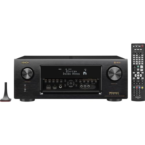  Denon AVR-X4400H Dolby Atmos 9.2 Network Bluetooth WiFi AirPlay 4K Ultra HD In-Command AV Receiver with HEOS Technology with 4 HDMI Cables