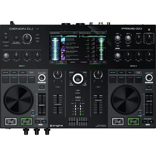  Denon DJ PRIME GO Standalone 2-Deck Rechargeable Smart DJ Console with 7
