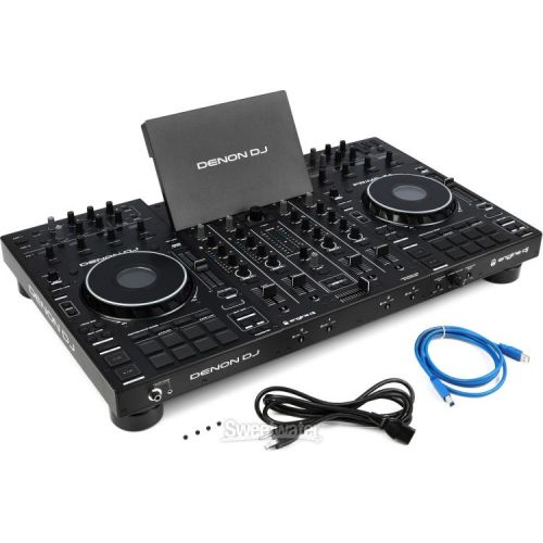 Denon DJ Prime 4+ 4-deck Standalone DJ System with Carrying Case