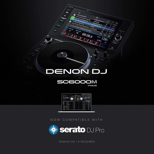  Denon DJ SC6000M PRIME Standalone DJ Media Player with Motorized Platter, WiFi Music Streaming and 10.1-Inch Touchscreen