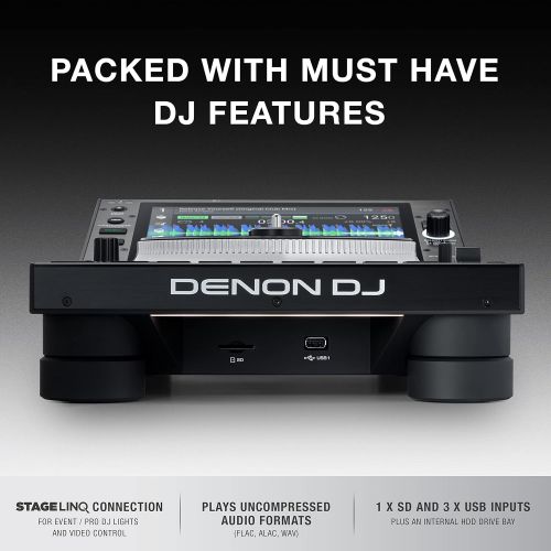  Denon DJ SC6000M PRIME Standalone DJ Media Player with Motorized Platter, WiFi Music Streaming and 10.1-Inch Touchscreen