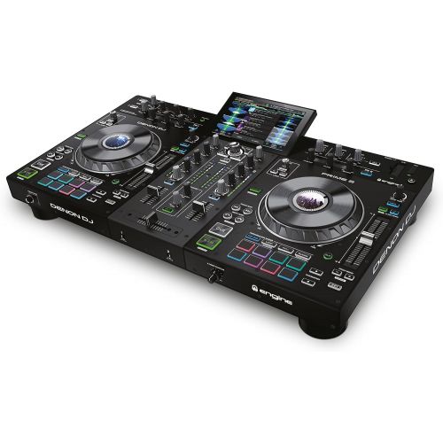  [아마존베스트]Denon DJ PRIME 2  Standalone Smart DJ Console with 2 Decks, WIFI Streaming, Touch Capacitive Jog Wheels and 7-Inch HD Touchscreen