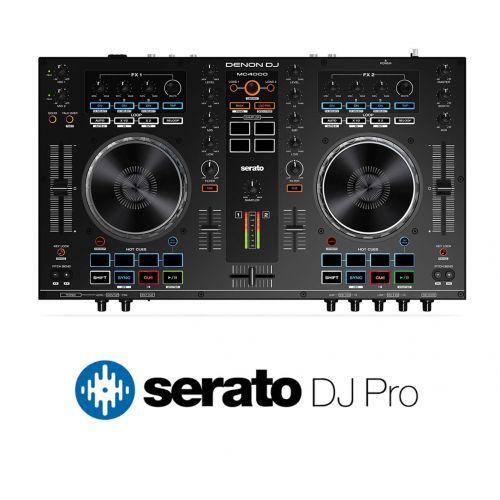  Denon DJ MC4000 + Serato DJ Pro - Professional DJ System Bundle
