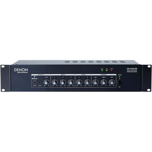  Denon},description:The Bluetooth-enabled DN-333XAB forms the heart of a complete commercial audio system by mixing and amplifying wireless, microphone and line input sources. This