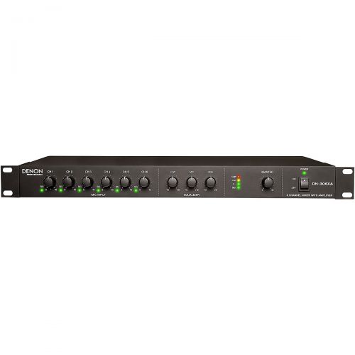  Denon},description:The DN-306XA is a 6-channel mixer with a built-in, single-channel 120W Class-D amplifier in one rack space. It features combo XLRTRS input jacks with switchable