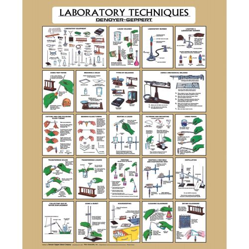  Denoyer-Geppert Laboratory Techniques Poster, 36 x 44