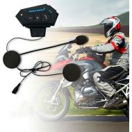 Helmet Bluetooth Headset, BT-12 Motorcycle Helmet Intercom, Helmet Communication System Supports Handsfree, Stereo Music