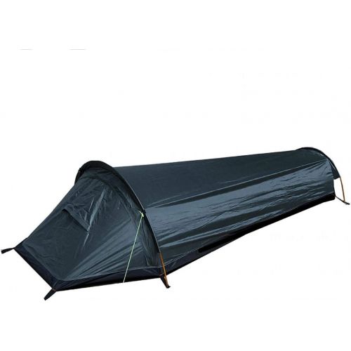  Denpetec Ultralight Bivvy Bag Tent,with Wind Rope&Tent Pegs & Outer Bag,Compact Single Person Waterproof Ventilated Tent for Camping, Outdoor Survival