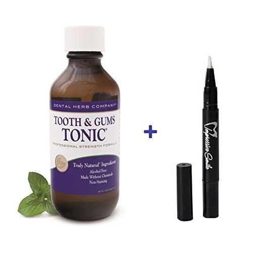  Dental Herb Company Tooth & Gums Tonic 18oz Bottle + Teeth Whitening Pen with...