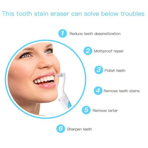  Dental Restoration Kit Multifunction Sonic Tooth Stain Eraser Plaque Remover,Teeth Burnisher Whitening Tartar Plaque Remove Surface,Dental Tool Kit Oral Hygiene Care Tools With LED