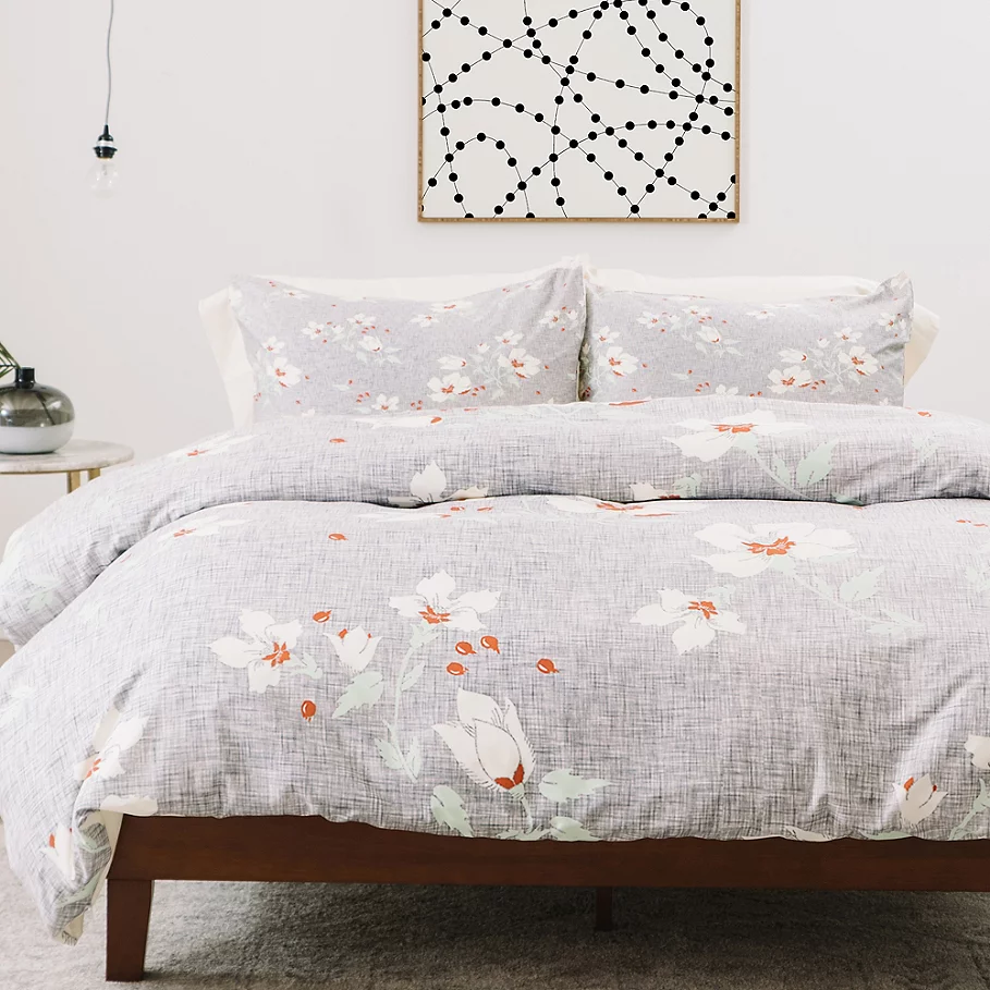 Deny Designs Holli Zollinger Linen Floral Duvet Cover