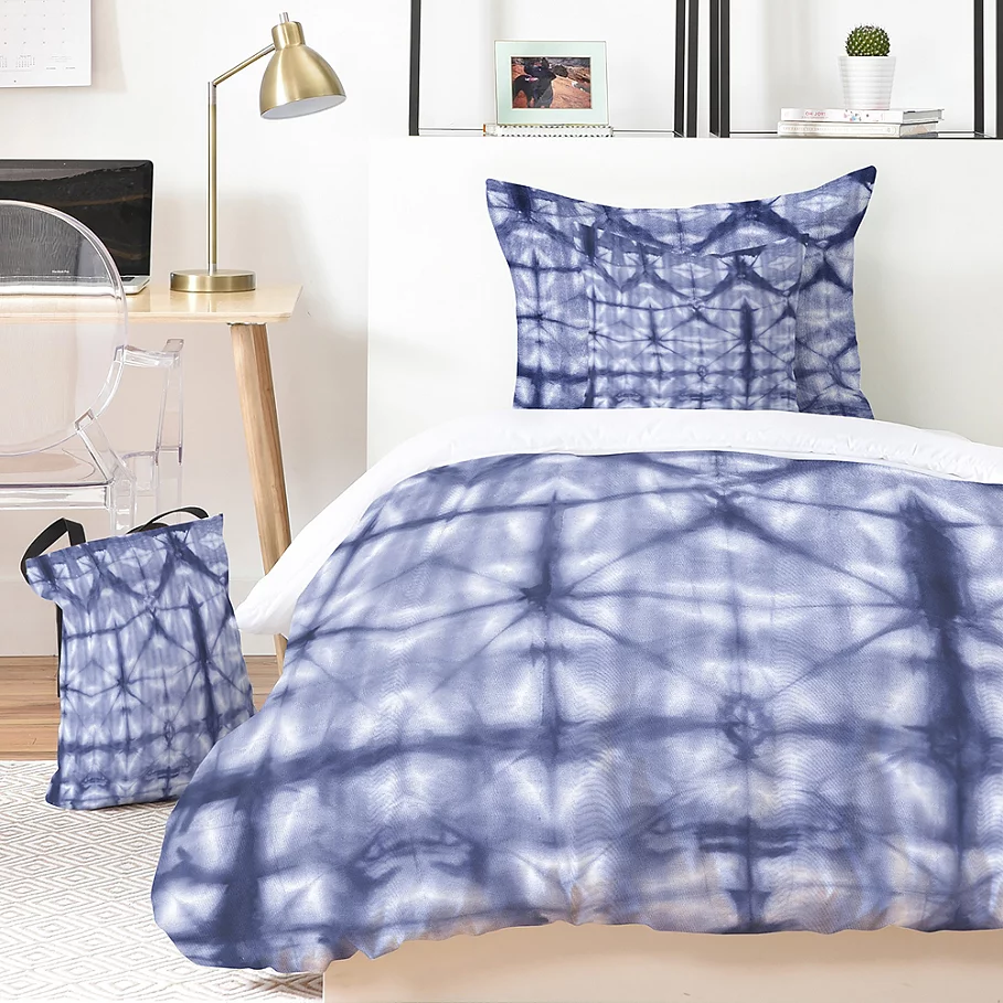 Deny Designs Tie Dye 2 Duvet Set in Navy