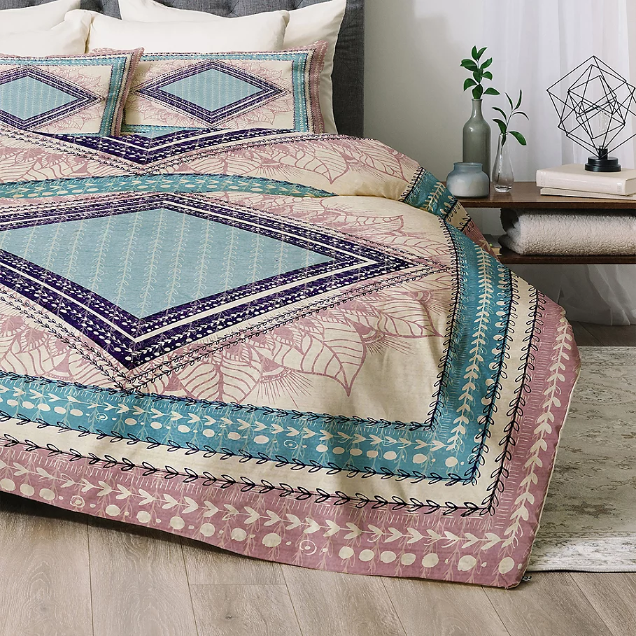 Deny Designs RBS Natural Comforter Set in Pink