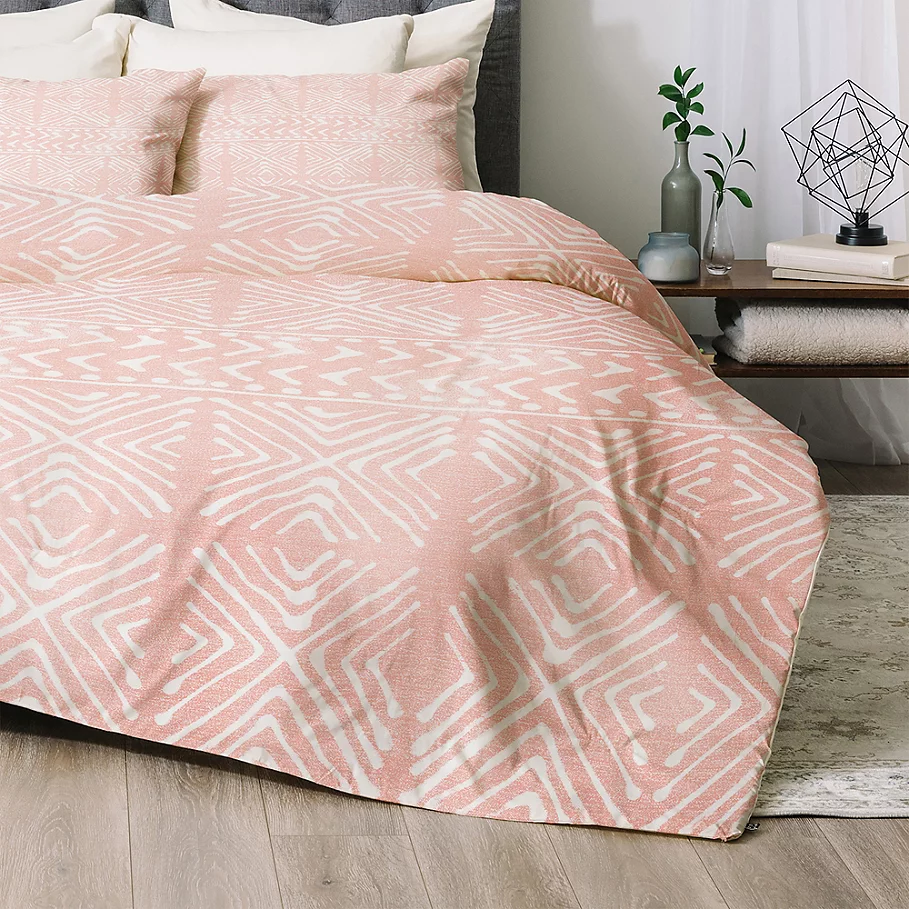 Deny Designs Stars Above Comforter Set in Coral