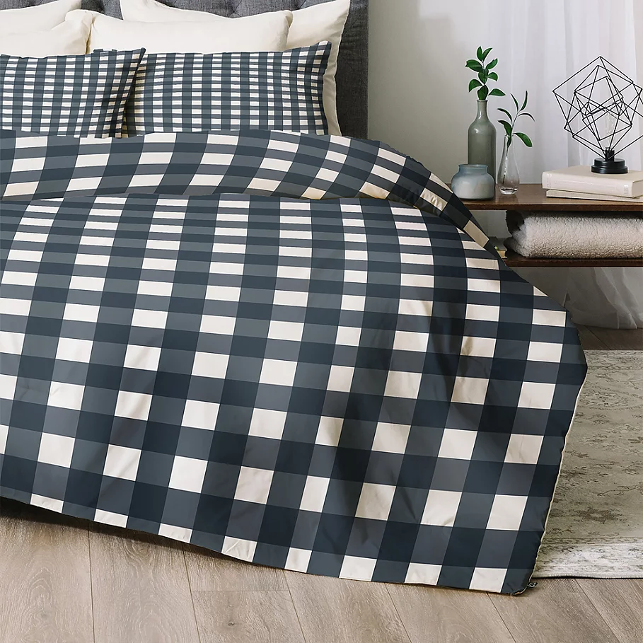 Deny Designs Navy Check Comforter Set