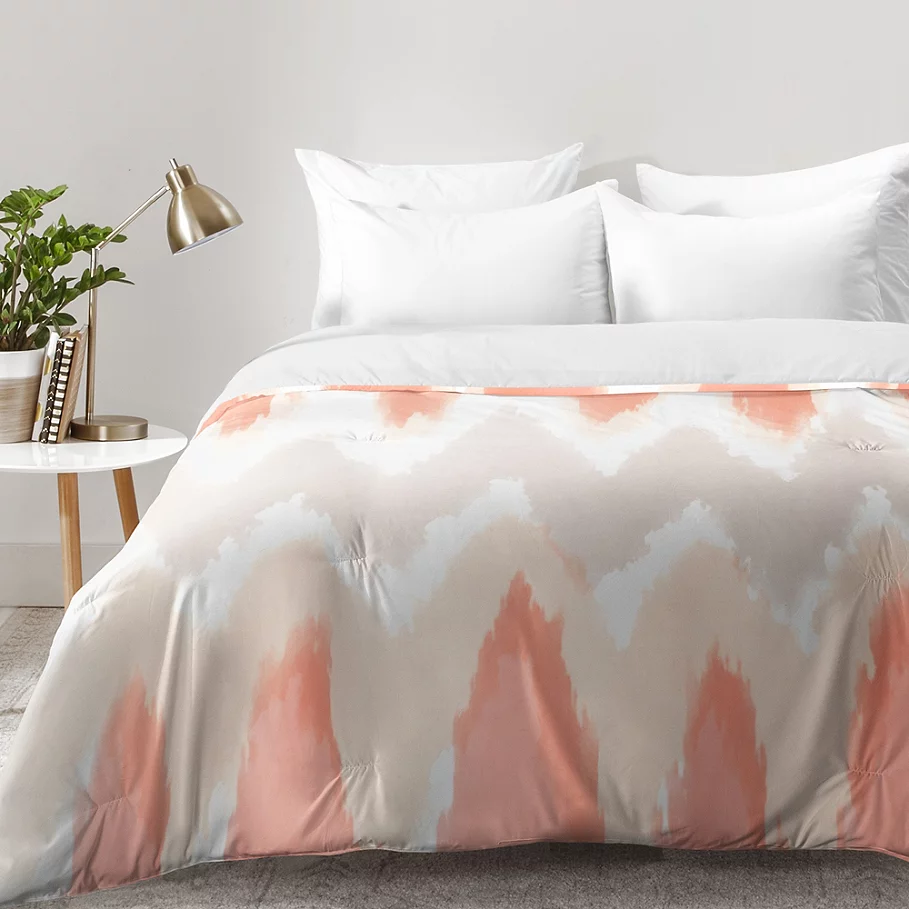 Deny Designs Zoe Wodarz ZigZagZig Comforter in Pink