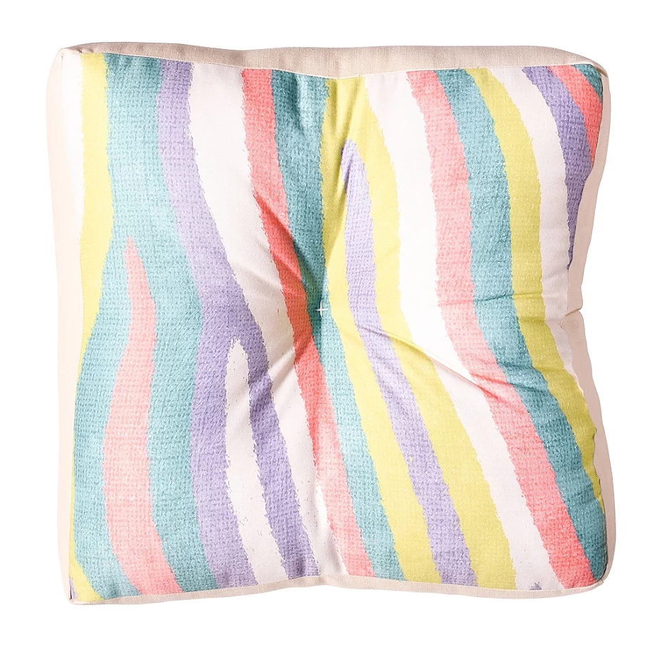  Deny Designs Nick Nelson Fruit Stripes Square Floor Pillow