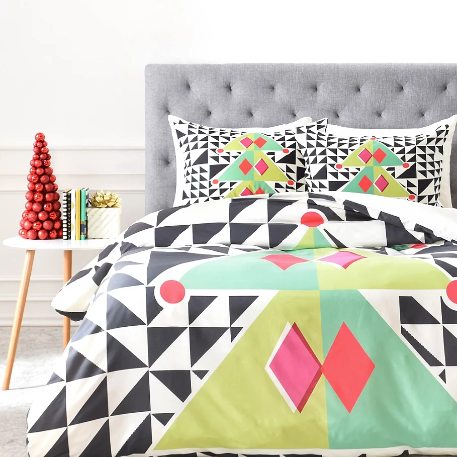  Deny Designs Geo Pop Tree Duvet Cover