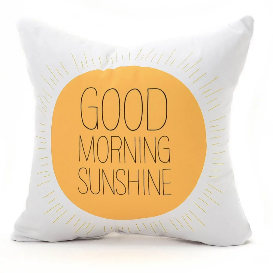  Deny Designs Allyson Johnson Morning Sunshine Throw Pillow in Yellow