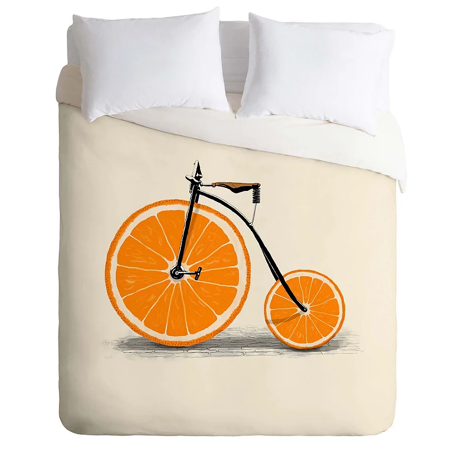  Deny Designs Florent Bodart Vitamin Duvet Cover in Orange