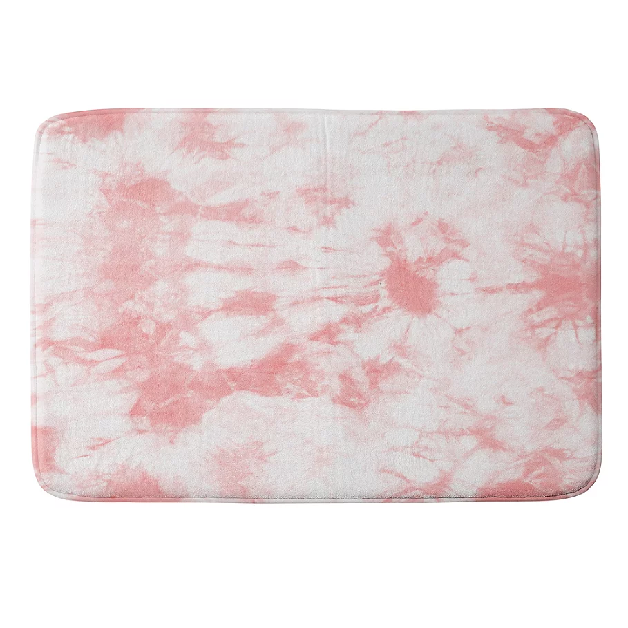 /Deny Designs Amy Sia Tie Dye 3 Memory Foam Bath Mat in Pink
