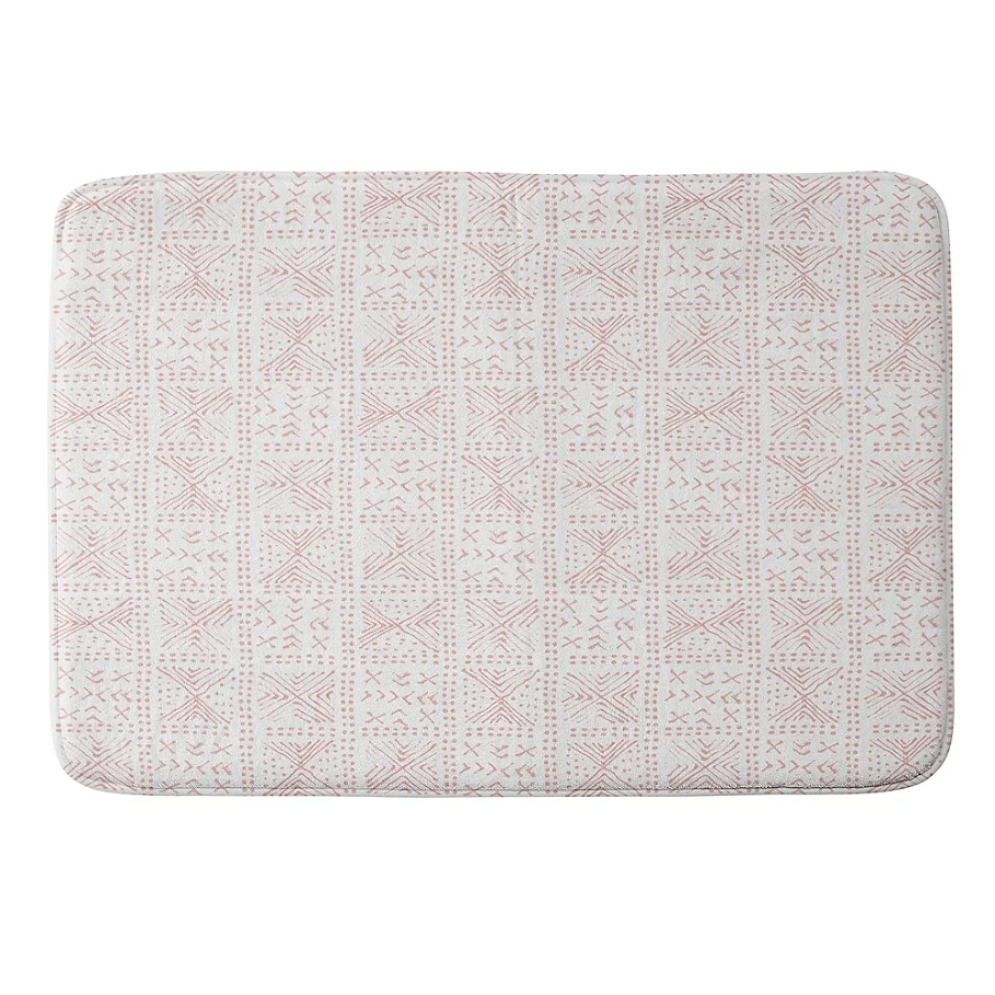 Deny Designs Rose Bud Mud Cloth Memory Foam Bath Mat