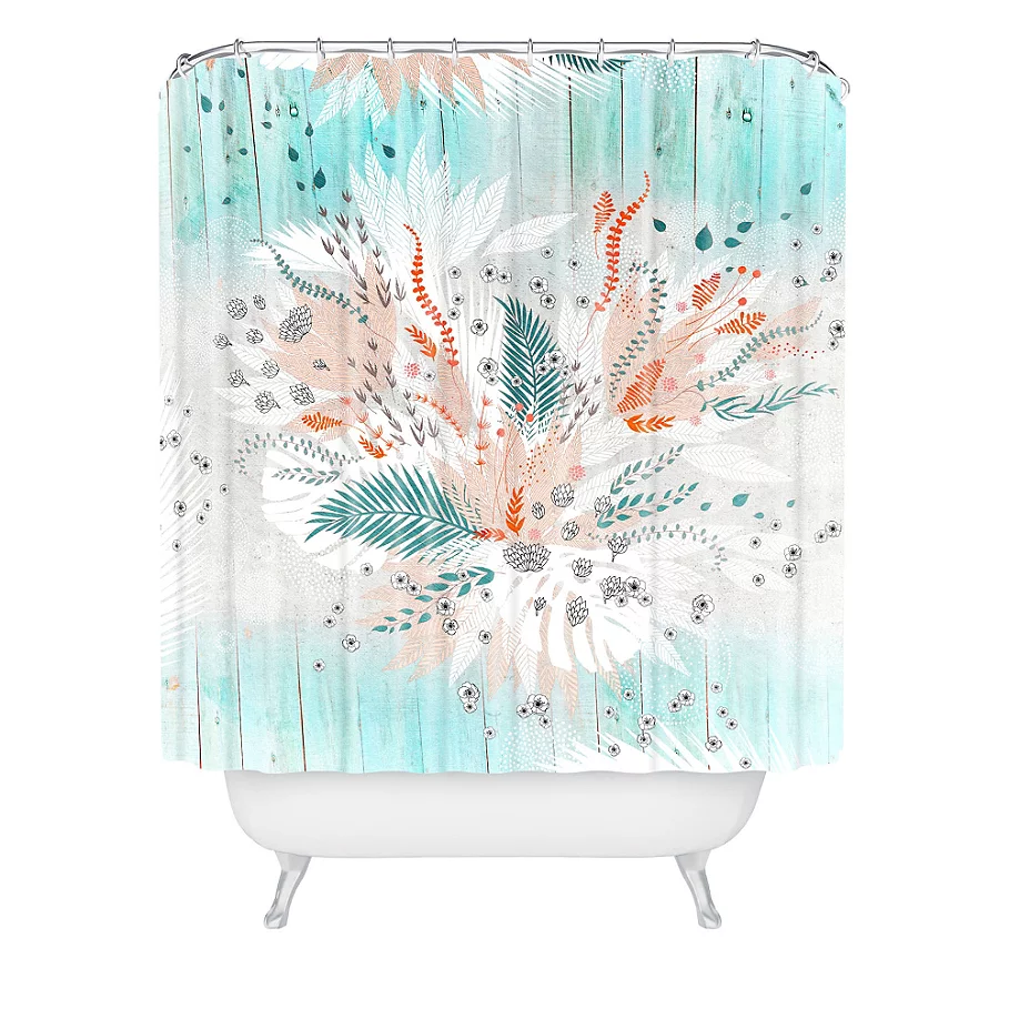 Deny Designs Iveta Abolina Tropical Teal Shower Curtain