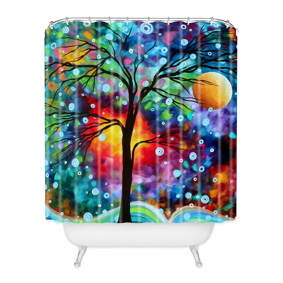  Deny Designs Madart Inc. A Moment in Time Shower Curtain in Blue