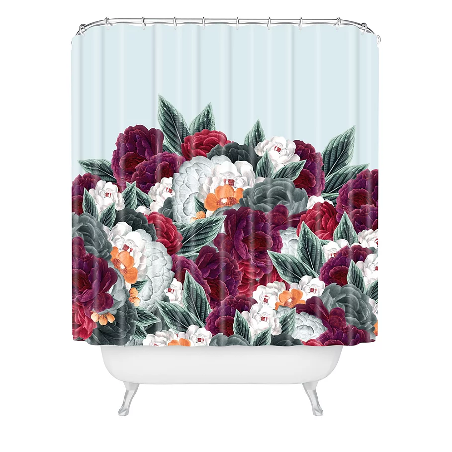  Deny Designs Iveta Abolina English Rose Shower Curtain in Blue