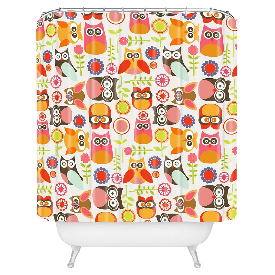  Deny Designs Valentina Ramos Cute Little Owls Shower Curtain