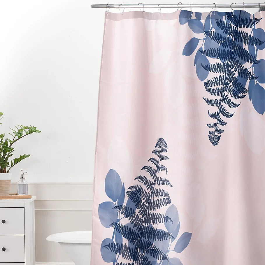  Deny Designs Viviana Gonzalez Botanical Vibes Shower Curtain in Pink