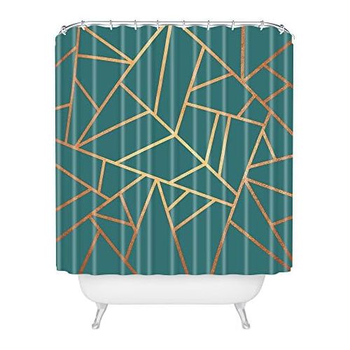  Deny Designs Elisabeth Fredriksson Copper/Teal Shower Curtain, 69 x 72