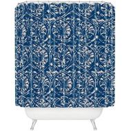 Deny Designs Pattern State Deer Damask Indigo Shower Curtain, 69 x 72