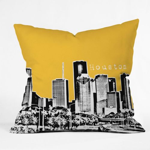  Deny Designs Bird Ave Georgia Tech Yellow Throw Pillow, 18 x 18