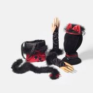 Department 56 Halloween Black and Red Cat Costume (5-Piece Set)