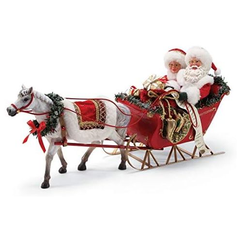  Department 56 Possible Dreams Santas One Horse Open Sleigh. Figurine, Multicolor