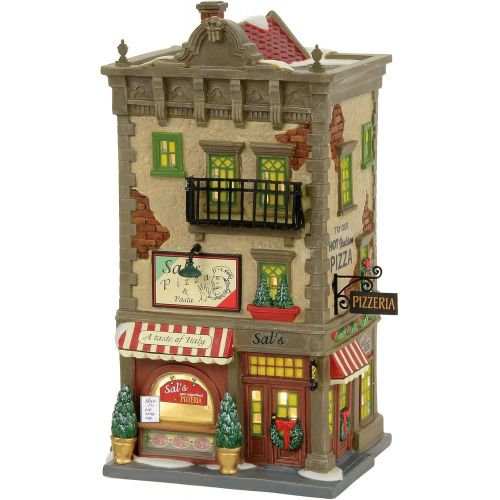  Department 56 Christmas in The City Sals Pizza and Pasta Village Lit Building, Multicolor