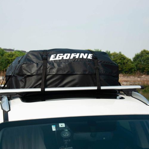  Depps Egofine Rooftop Cargo Bag, Waterproof Car Rooftop Cargo Carrier Bag Car Roof Luggage Carrier Bag 15 Cubic Feet for Cars, Vans and SUVs with Roof Rail or Roof Rack