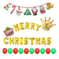 Der Year Christmas Balloon Christmas Snowman Letter Balloon Set Home Party Scene Festive Atmosphere Decorative Balloons Christmas Ornaments (Color : A)