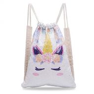 DerBlue Sequin Drawstring Bags,Reversible Double-Sided Sequin Bag for Children,Great Gift for Boys and Girls.