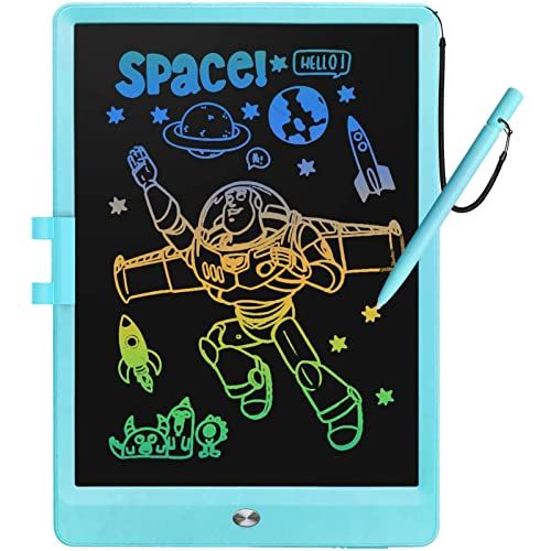  [아마존베스트]Derabika LCD Writing Tablet Drawing Board, 10 Inch Colorful Doodle Board Drawing Tablet for Kids, Educational Toys for 3 4 5 6 7 Year Old Boys, Christmas Birthday Toys Gifts for Bo