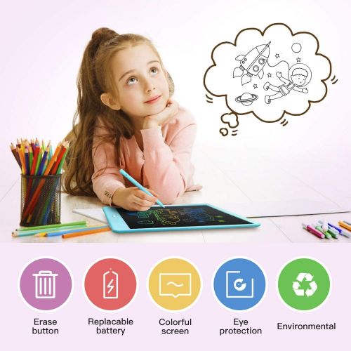  [아마존베스트]Derabika LCD Writing Tablet Drawing Board, 10 Inch Colorful Doodle Board Drawing Tablet for Kids, Educational Toys for 3 4 5 6 7 Year Old Boys, Christmas Birthday Toys Gifts for Bo
